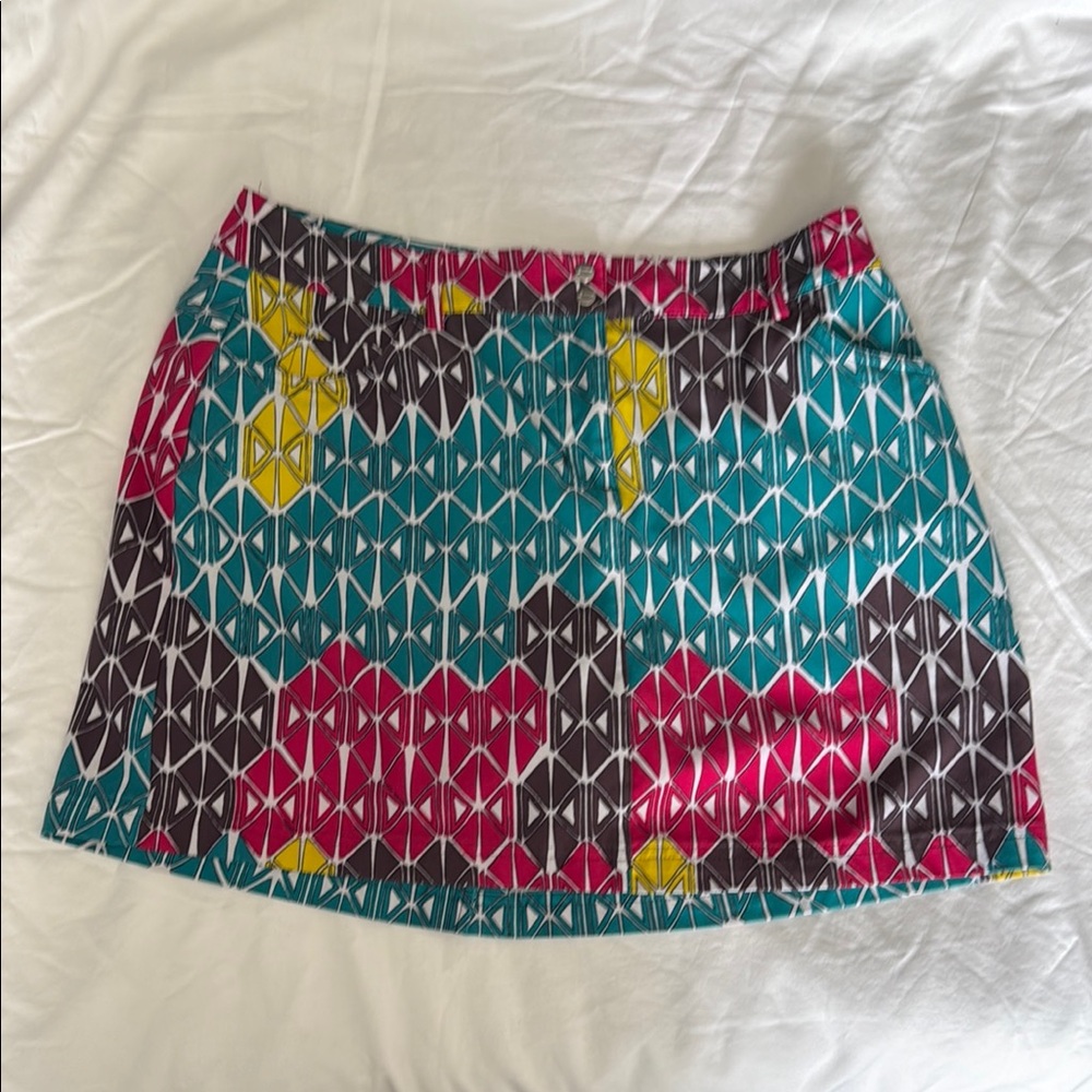 Geometric Patterned Slazenger Women’s Golf Skirt - Multicolor